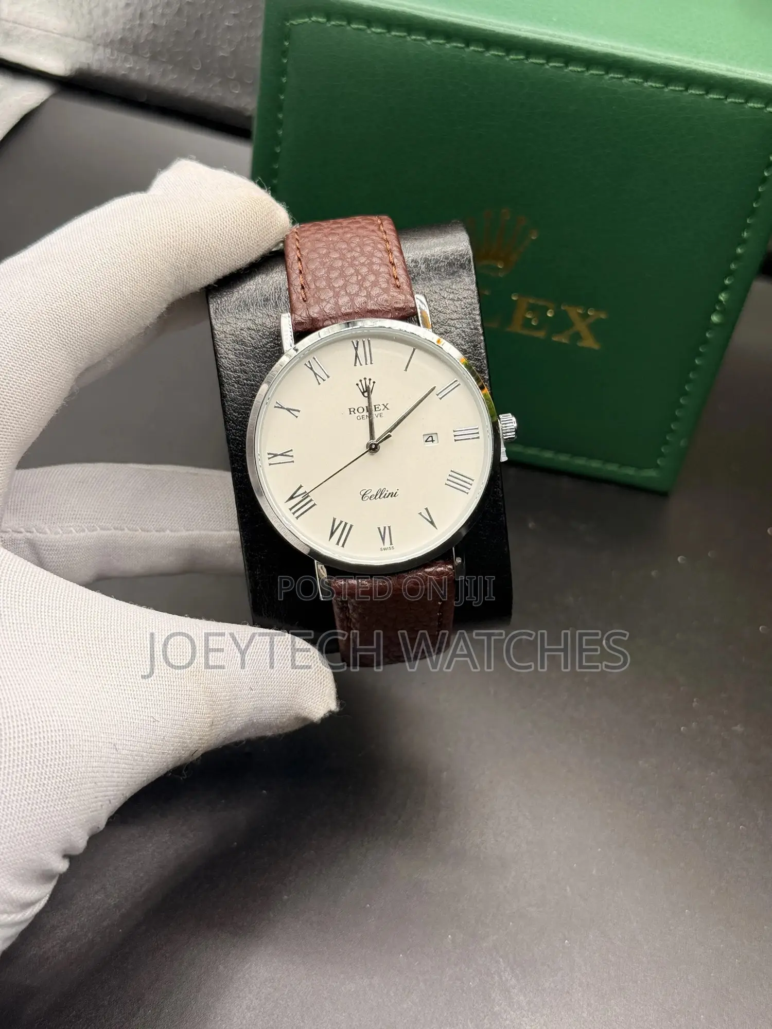Rolex Celinni Leather Watch