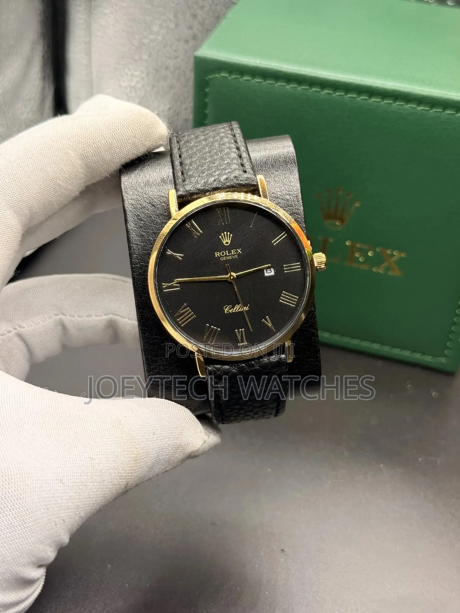 Rolex Celinni Leather Watch