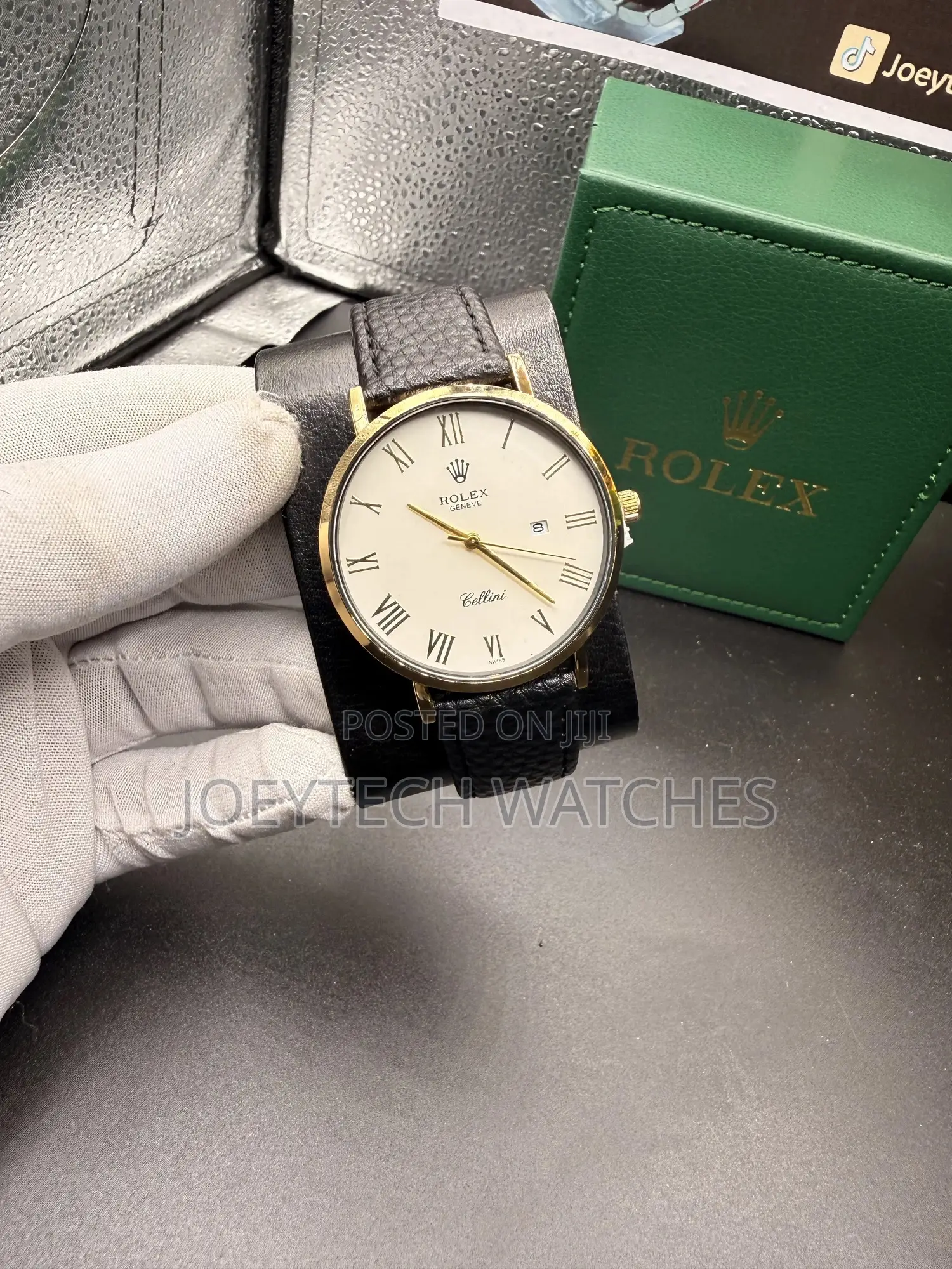 Rolex Celinni Leather Watch