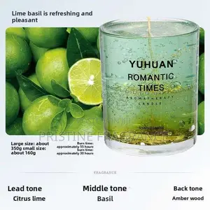 Lime Basil Aromatherapy Gel Candle