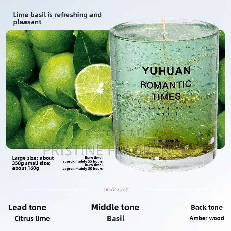 Lime Basil Aromatherapy Gel Candle
