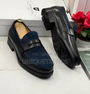 Jm Weston Executive Leather Loafers (Black and Blue)
