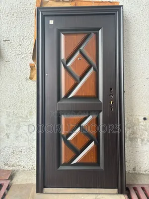 Single Neat Security Door With Keys, Handles And Frames
