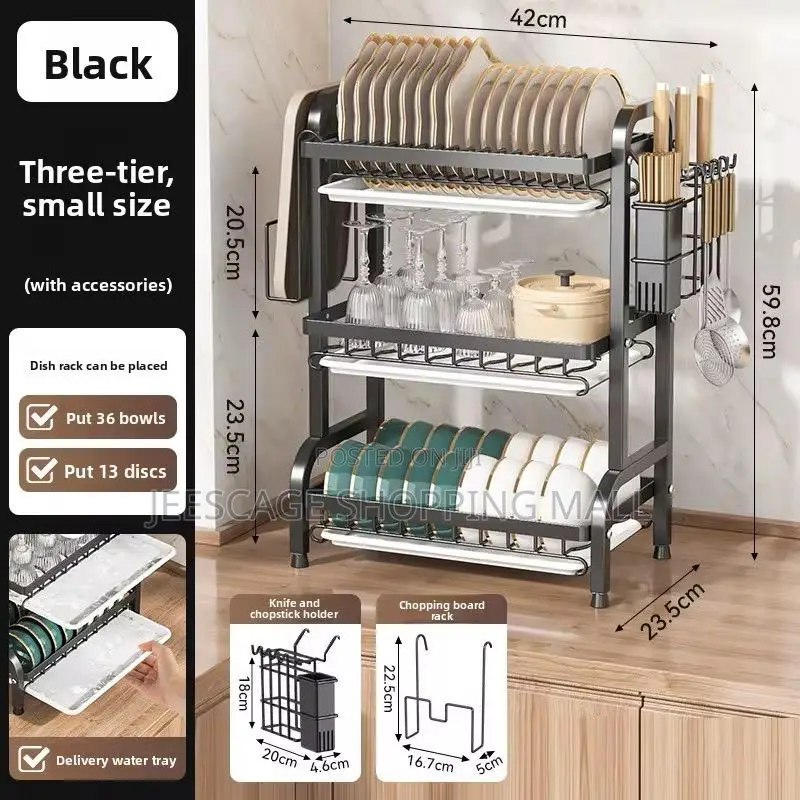 3-Tier Multi-Functional Kitchen Dish Drying Rack