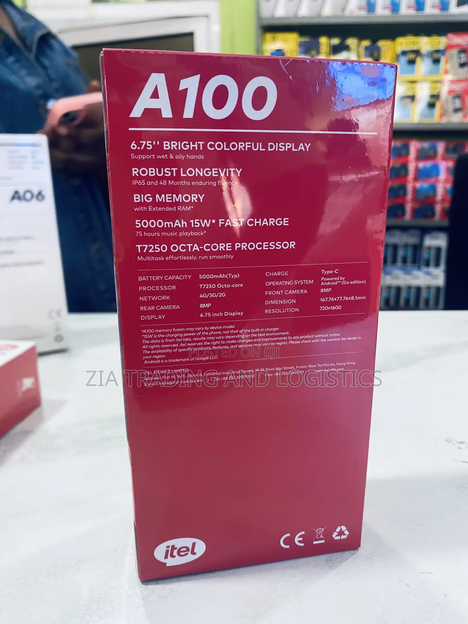New Itel A100 128 GB Black
