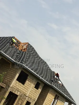Stone Coated Black and White Shingles