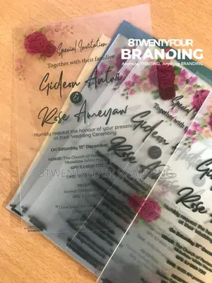 Wedding Cards (Flexible Transparent Plastic Card)