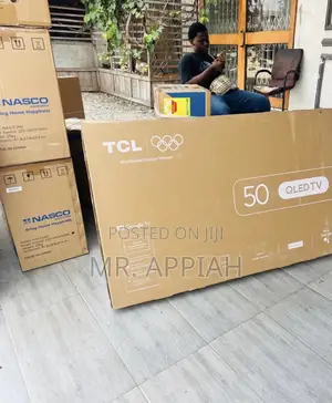 New TCL 50 Inch Qled Smart Satellite Android FHD Television(Black)