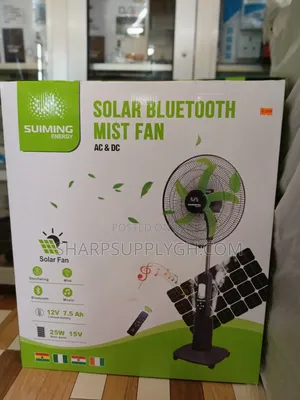 18'' Rechargeable and Solar Standing Fan