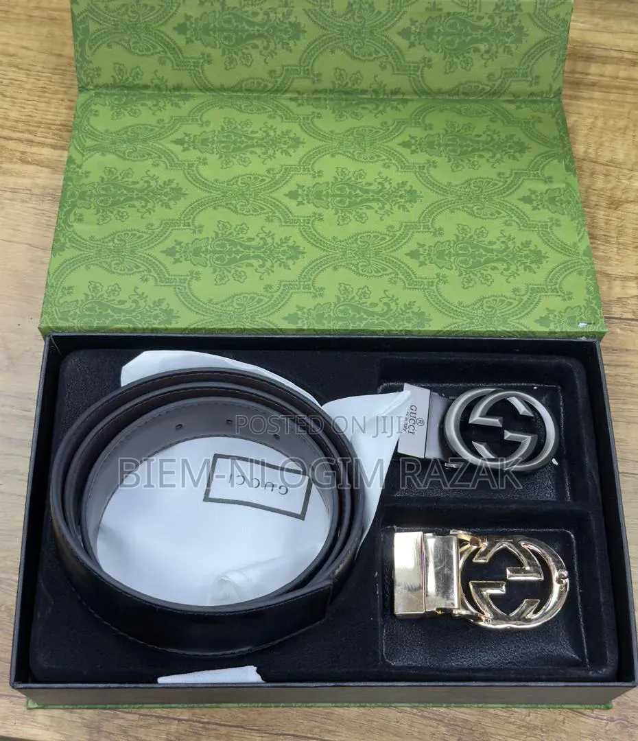 Gucci, Luis Vutton and Kelvin Klein Two in One Leather Belts Available