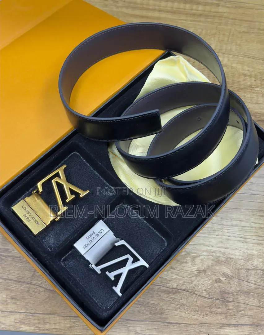 Gucci, Luis Vutton and Kelvin Klein Two in One Leather Belts Available
