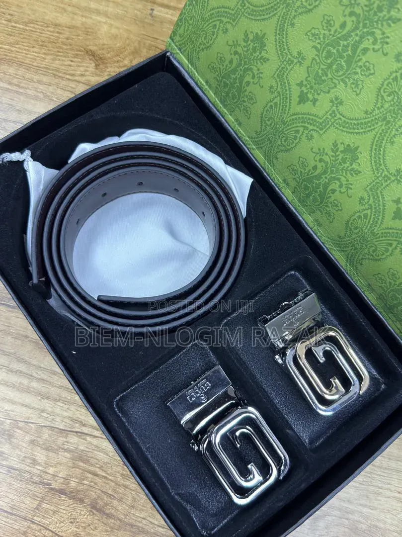 Gucci, Luis Vutton and Kelvin Klein Two in One Leather Belts Available