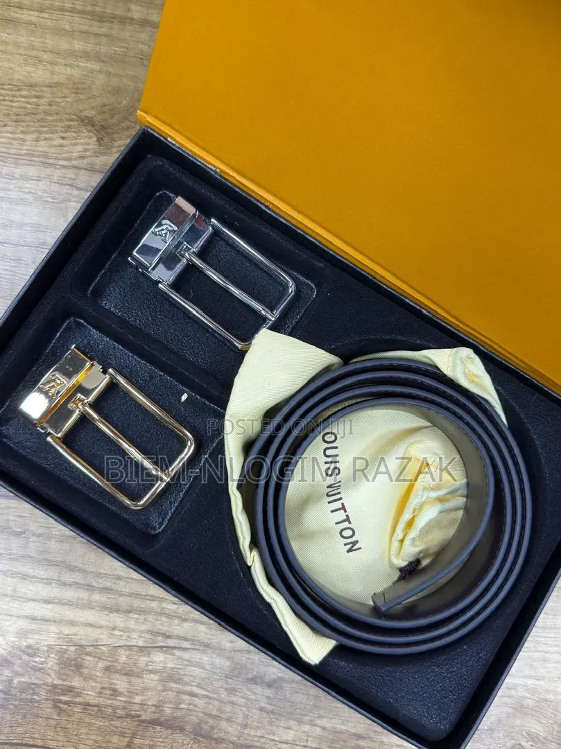 Gucci, Luis Vutton and Kelvin Klein Two in One Leather Belts Available