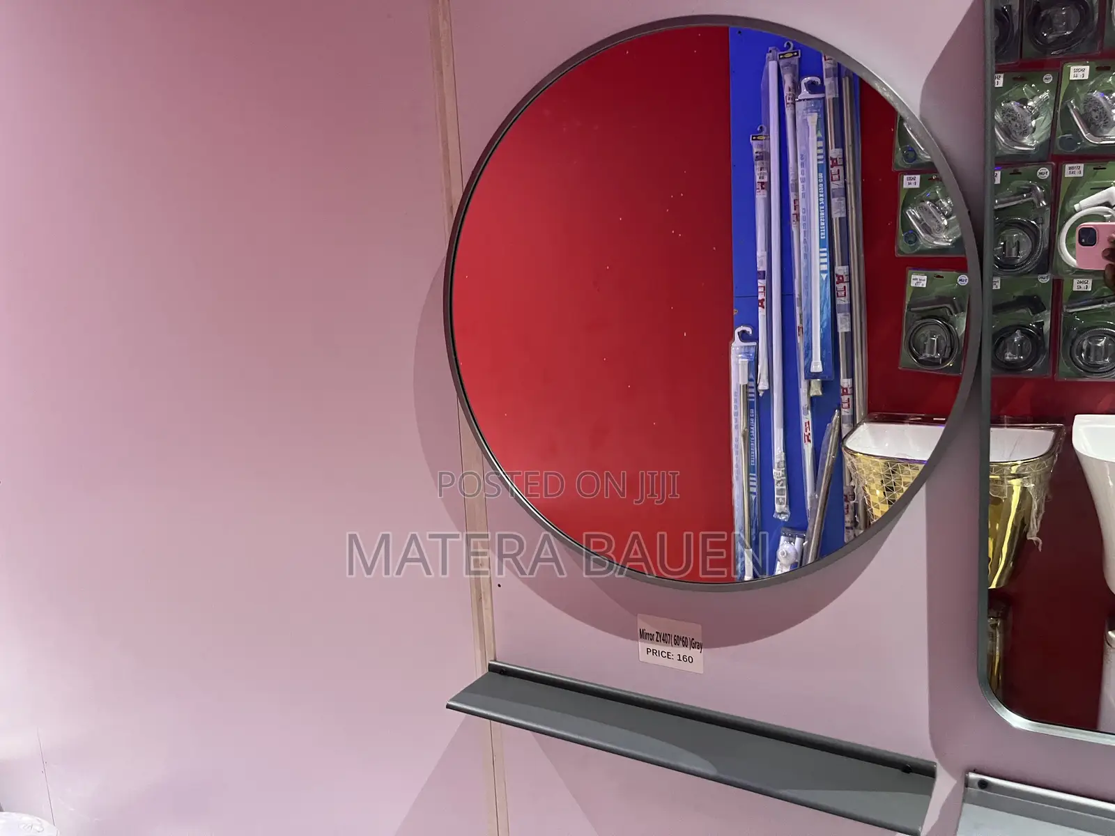 Circular Mirror With Mini Shelf #Zy407