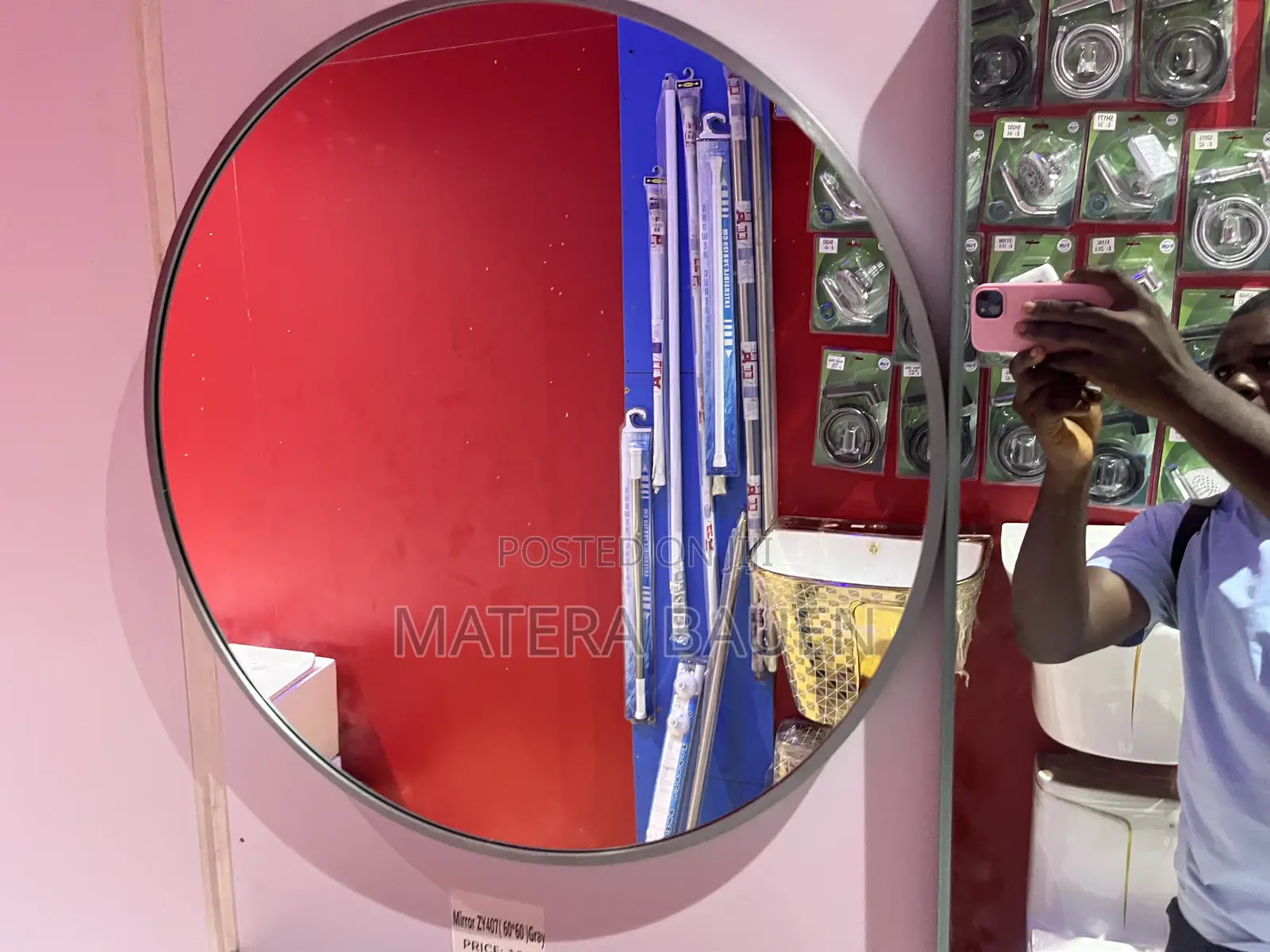 Circular Mirror With Mini Shelf #Zy407
