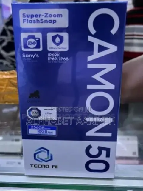 New Tecno Camon 50 256 GB Silver