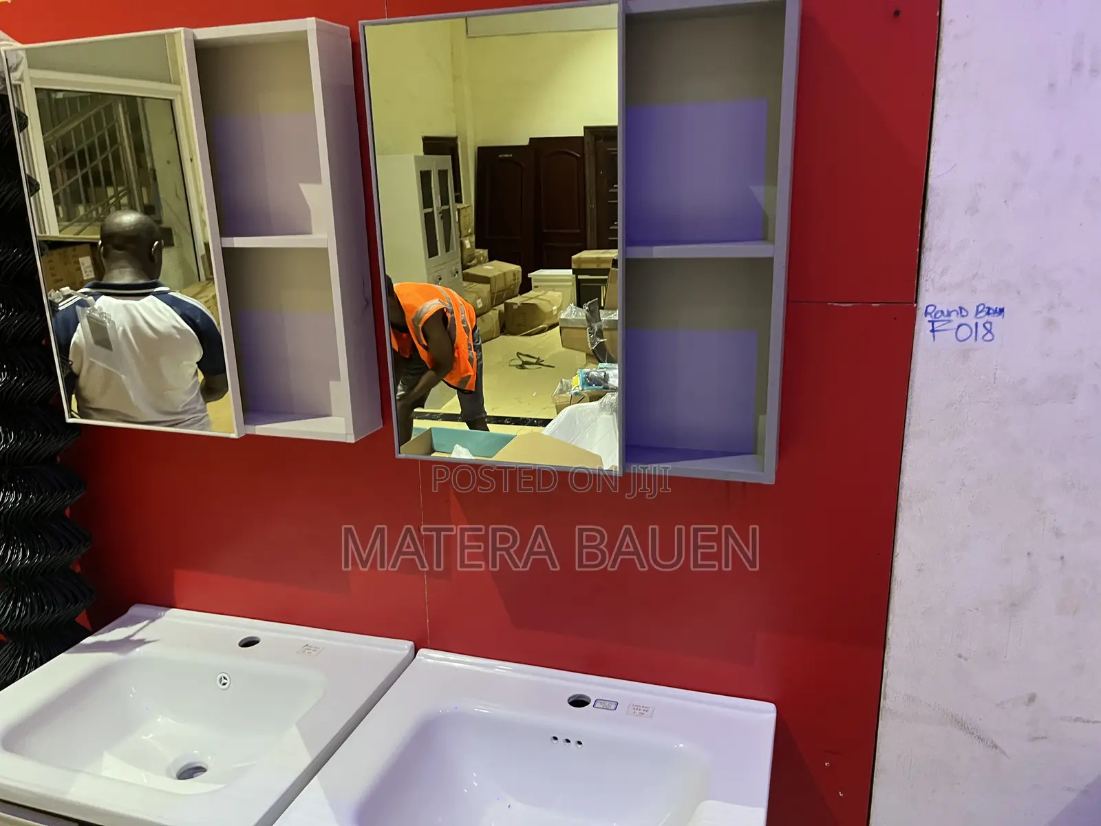 Vanity Mirror And Cabinet Basin