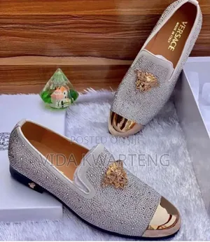 Executive Versace White Velvet Shoes