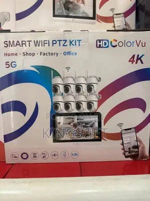  Smart Wifi PTZ Security Camera Kit With Smart Tablet