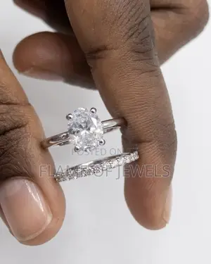 3 Set Oval Suite Engagement and Wedding Rings