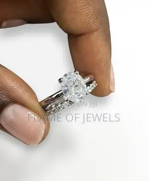 3 Set Oval Suite Engagement and Wedding Rings