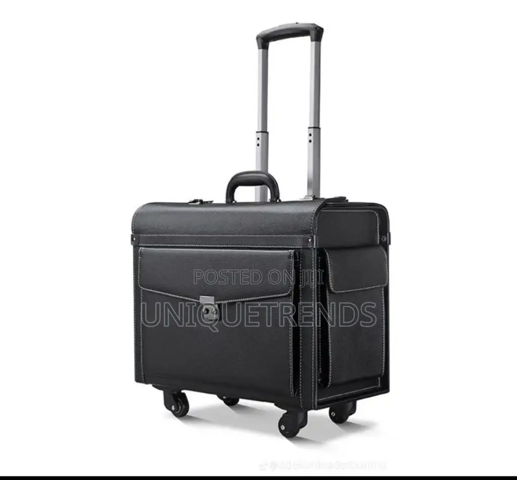 Leather Flight Trolley Case (Pilot Suitcases)
