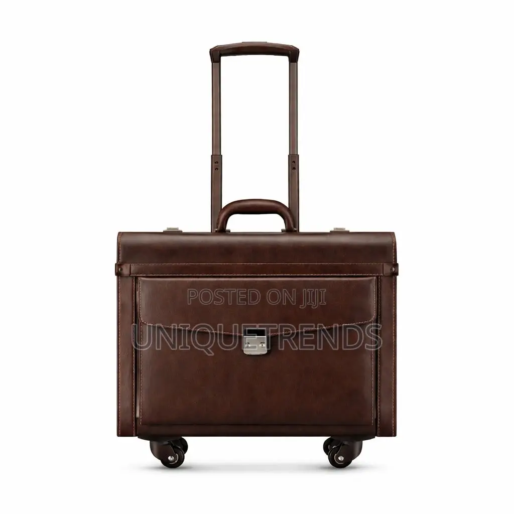 Leather Flight Trolley Case (Pilot Suitcases)