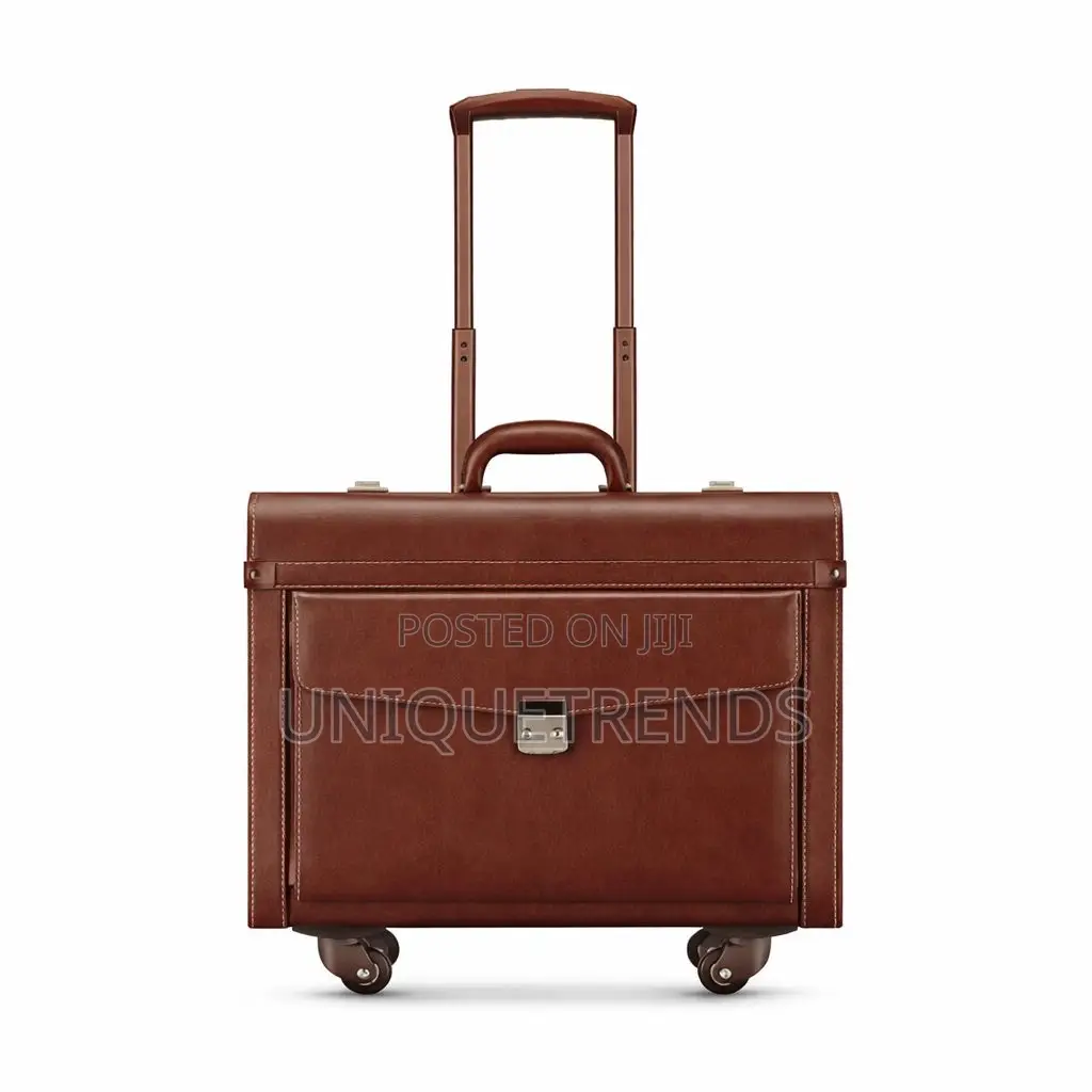 Leather Flight Trolley Case (Pilot Suitcases)