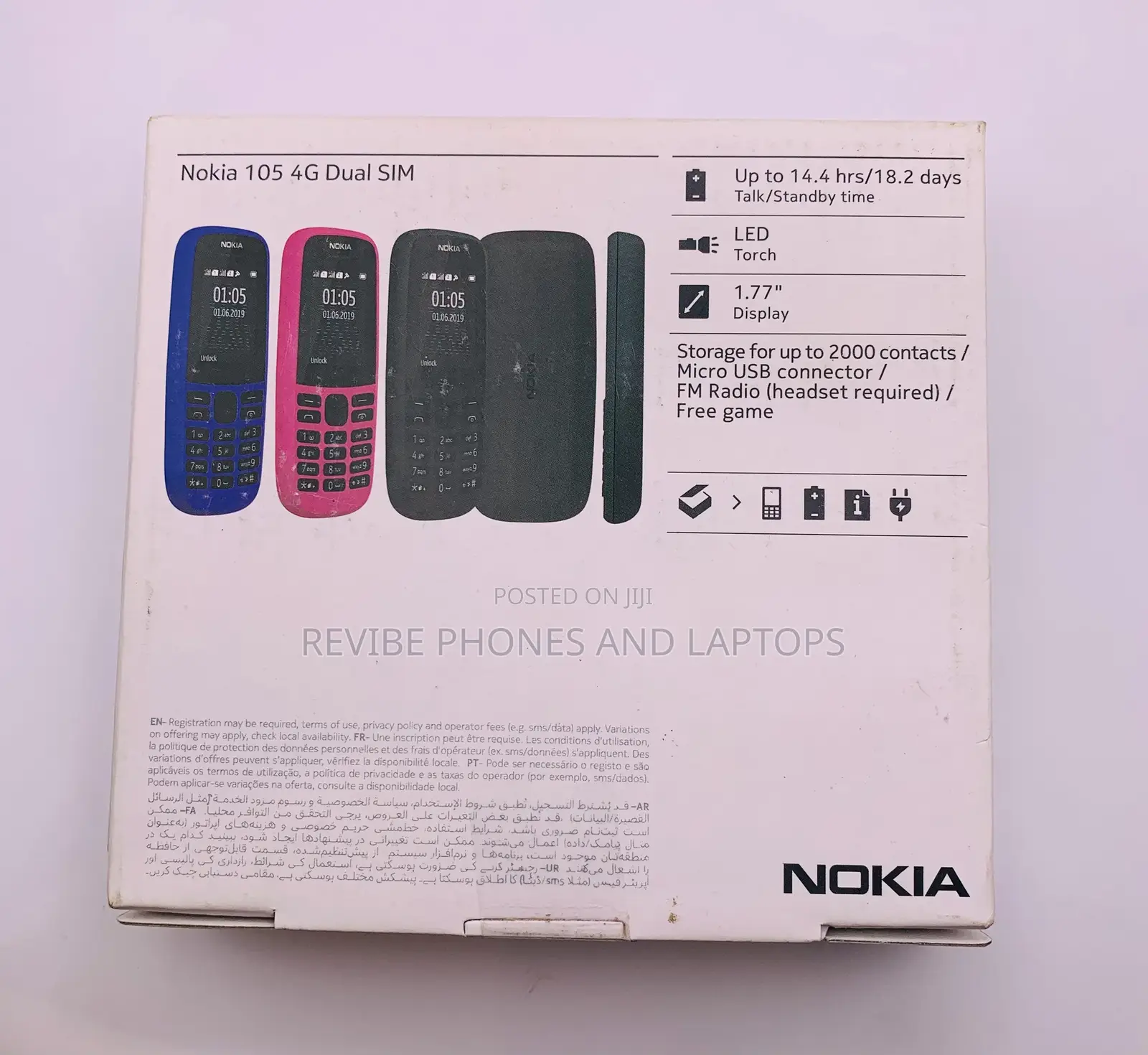 New Nokia 105 4G Blue