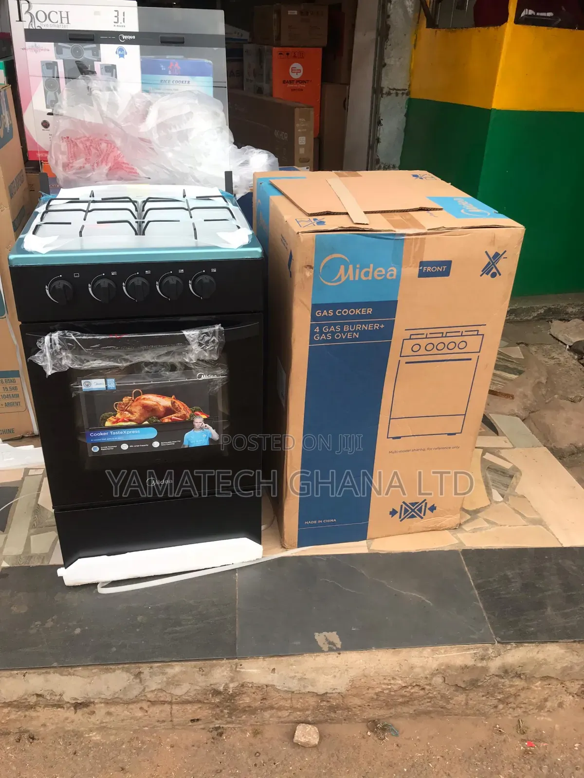 Quality Midea 50x50cm 4 Powerful Burner Gas Stove With Oven