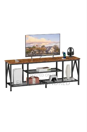 Tv Stand Brown (Antique) With Metal