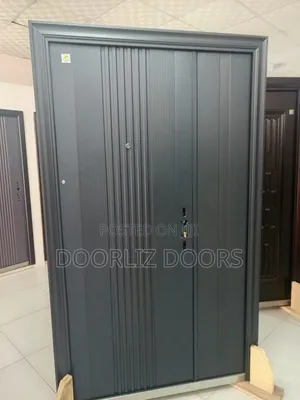 One And Half Gray Security Door With Accessories