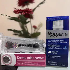 Rogaine 5% Minoxidil Plus Derma Roller Combo