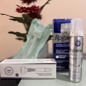 Original Rogaine 5% Minoxidil Plus Adjustable Derma Stamp Combo