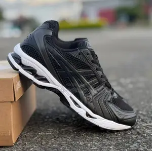 “Asics-Inspired Gel Running Sneakers (Black/White)