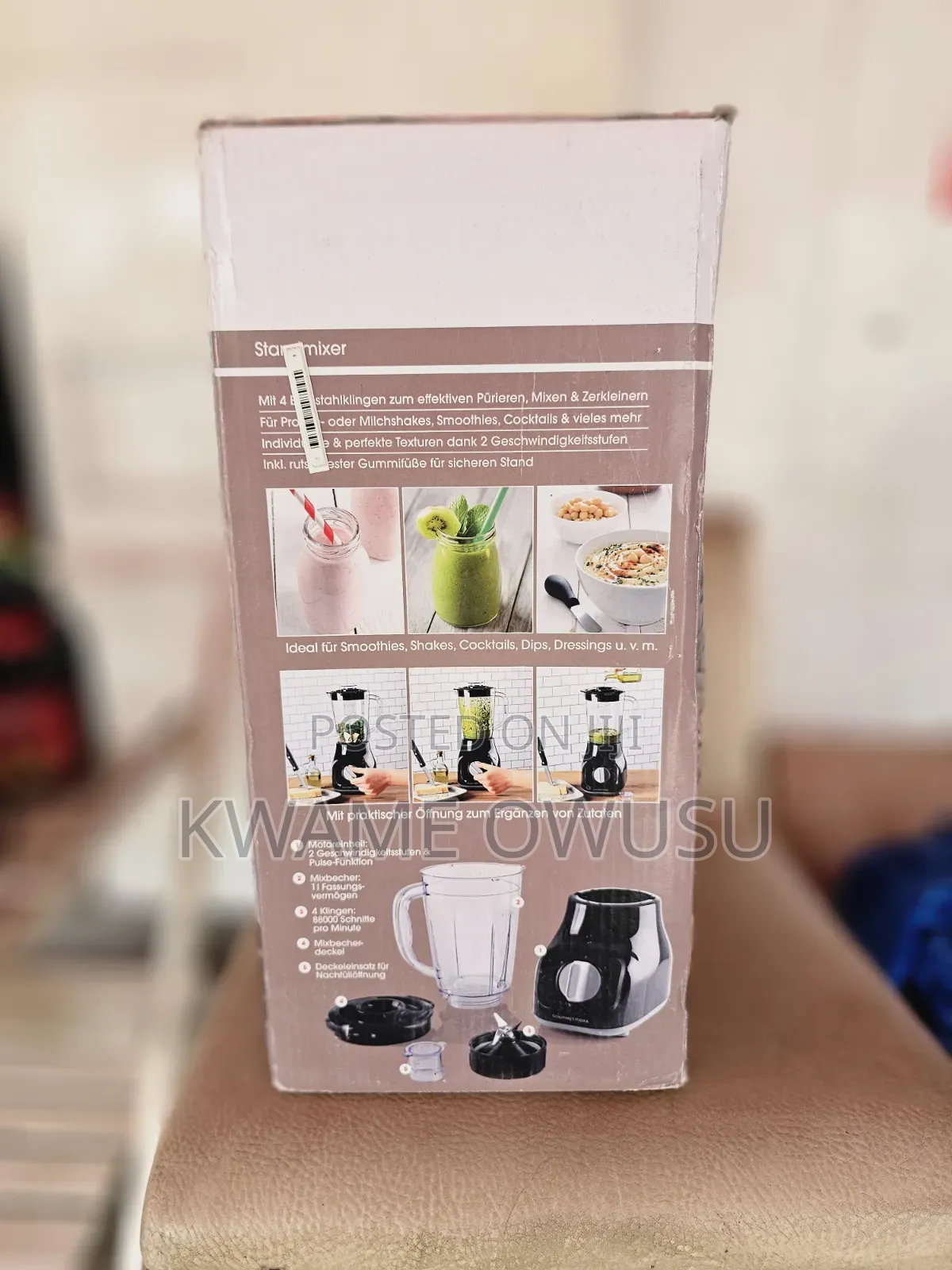 Gourmetmaxx Standmixer Blender 1l