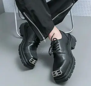 Balenciaga Premium Metal Logo Derby (Chunky Sole)