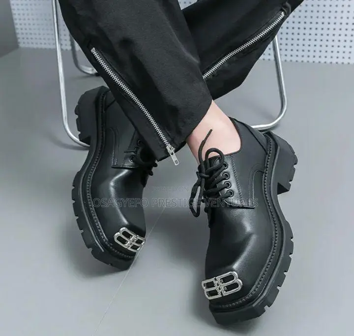 Balenciaga Premium Metal Logo Derby (Chunky Sole)