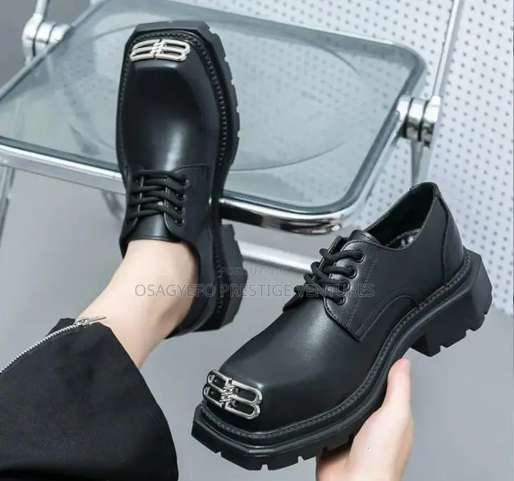 Balenciaga Premium Metal Logo Derby (Chunky Sole)