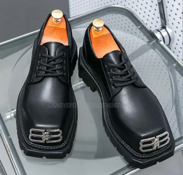 Balenciaga Premium Metal Logo Derby (Chunky Sole)