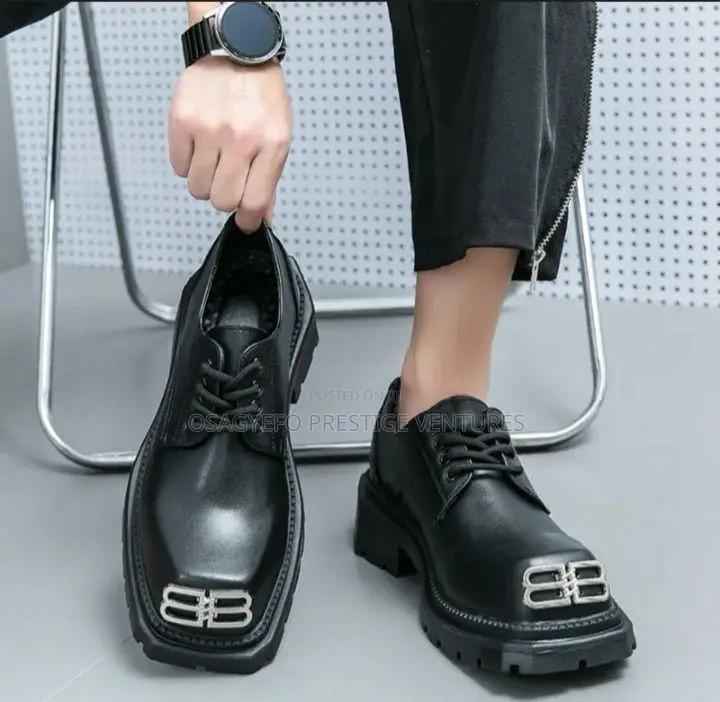 Balenciaga Premium Metal Logo Derby (Chunky Sole)
