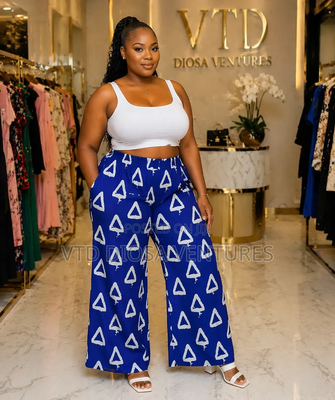 Palazzo Pant With Crop Top
