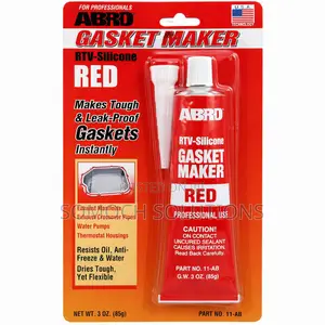 Abro Red RTV Silicone Gasket Maker (85g) High-Temp, Leak-Proof Sealant