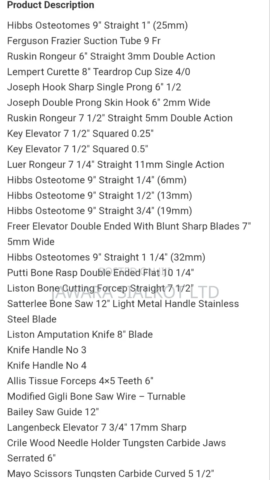 Amputation Instruments Set