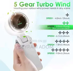 Portable Handheld Fan, With 5-Speed