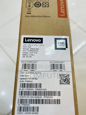 New Laptop Lenovo V15 G4 8GB Intel Core i3 SSD 256GB