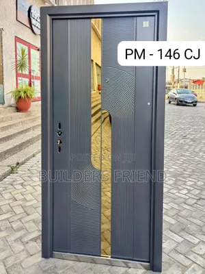 Gray Antirust Single Standard Stainless Security Door+Locks