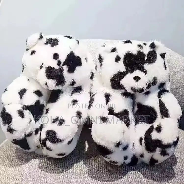 Bear Fluffy Slides for Indoor