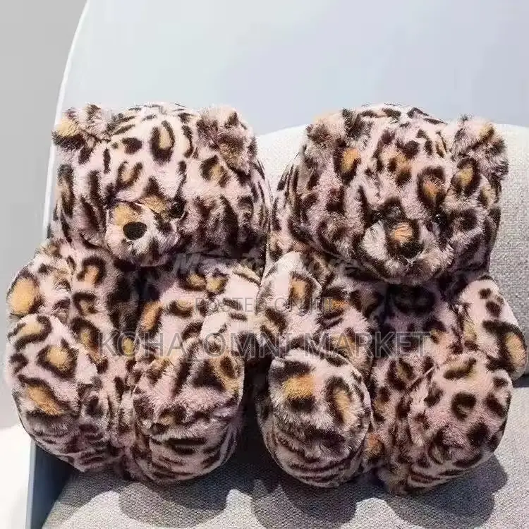 Bear Fluffy Slides for Indoor