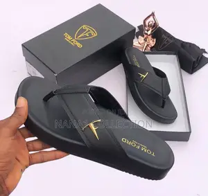 Black Tom Ford Leather Slippers
